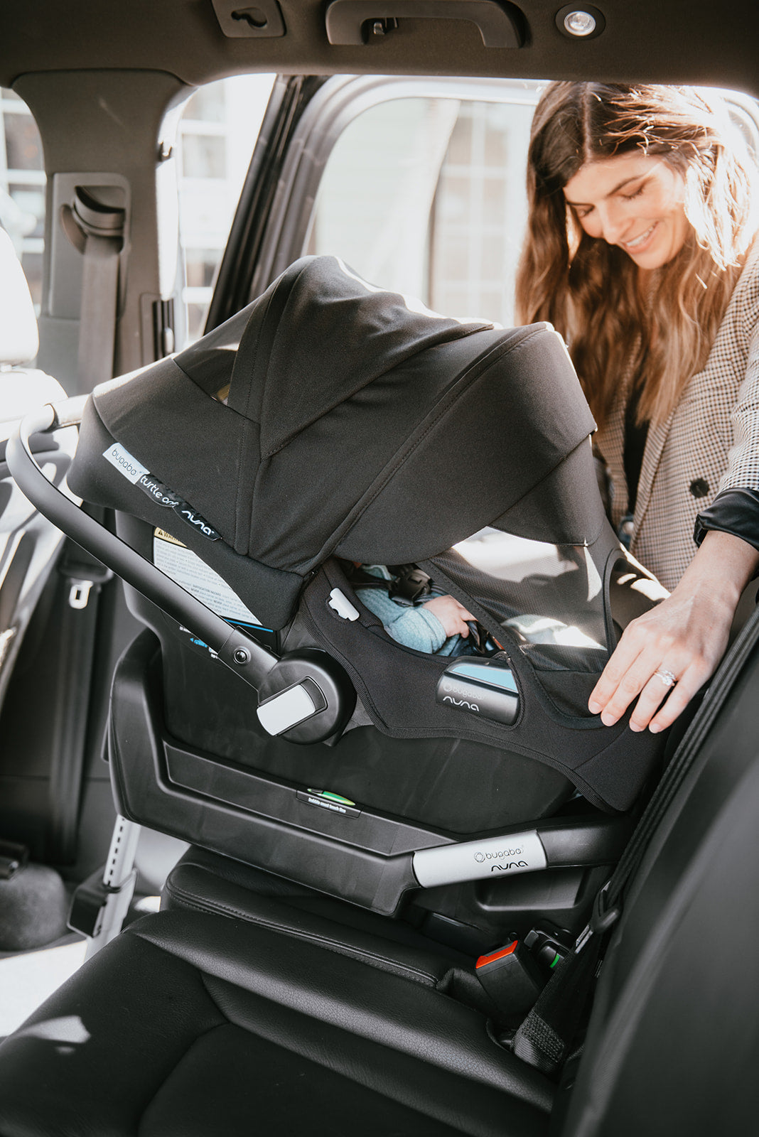 Nuna Bugaboo Turtle One Infant Car Seat – Safe & Comfortable Baby Car Seat for Newborns to 35 lbs – Perfect for Travel, Daily Commutes & Family Outings