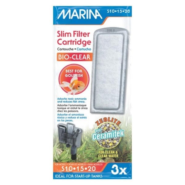 Marina Bio Clear Slim Filter Cartridge - Premium Aquarium Water Filter Replacement for Fish Tanks | Clear Water & Healthy Fish | Ideal for Freshwater & Saltwater Tanks