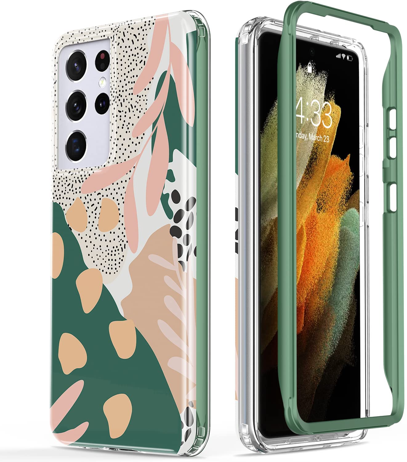 Premium Shockproof Galaxy S21 Ultra Case with Marble Design - Heavy Duty Protection for Samsung S21 Ultra - Perfect for Outdoor, Travel & Daily Use