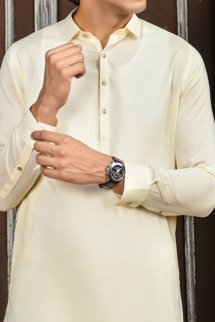 Elegant Blended Cream Kameez Shalwar by J. Junaid Jamshed - Traditional Pakistani Outfit for Women, Perfect for Weddings, Eid & Special Occasions