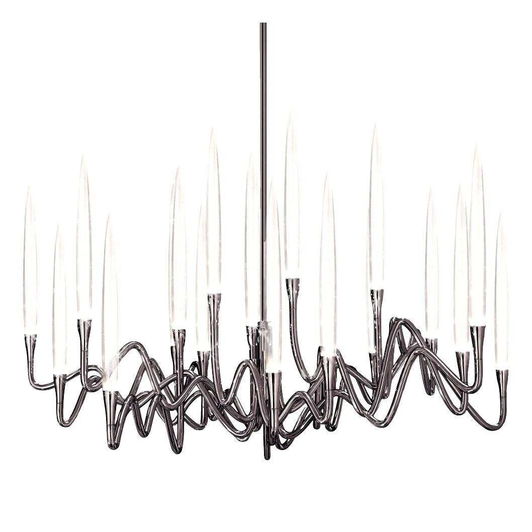 Elegant Classical Candelabrum Chandelier - Antique Brass Crystal Ceiling Light Fixture for Dining Room, Living Room & Bedroom Decor
