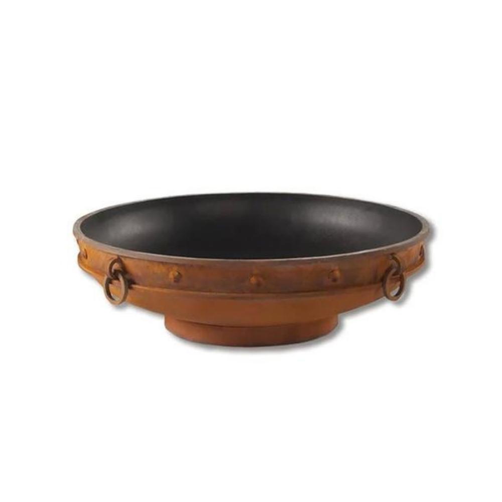 Fire Pit Art Emperor 37 Inch Handcrafted Carbon Steel Fire Pit - Outdoor Patio, Backyard, Camping & Garden Fireplace (EMP)
