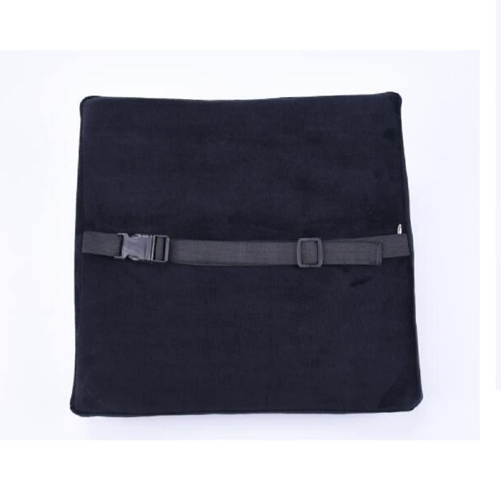 Bookishbunny Ergonomic Memory Foam Lumbar Support Cushion - Comfortable Back Pain Relief for Office Chair, Car Seat & Home Use - Removable Soft Velvet Cover (Black) - Perfect for Long Sitting, Driving & Work from Home