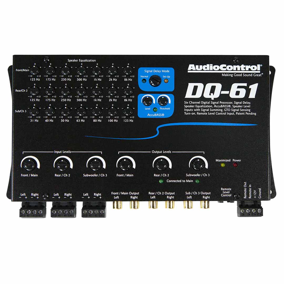 AudioControl DQ-61 6-Channel Line Out Converter with Signal Delay & EQ - Premium Car Audio Processor for Enhanced Sound Quality in Vehicles & Home Theaters