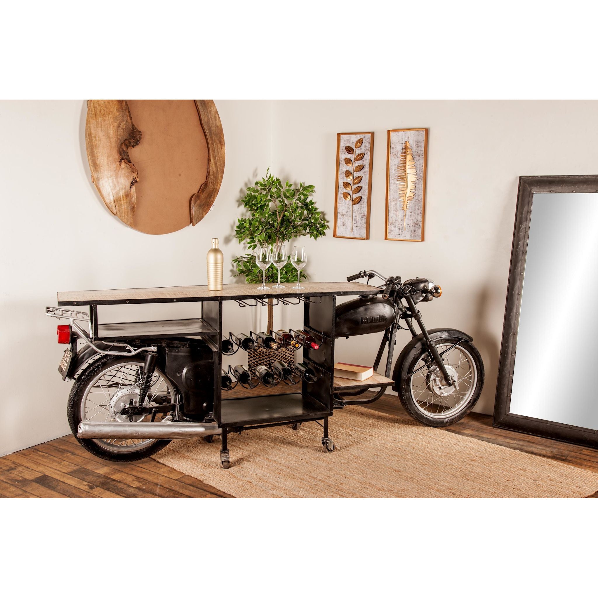 Andres Black Bar Unit - Modern Home Bar Cabinet for Living Room, Kitchen & Dining Room - Perfect for Entertaining & Storage