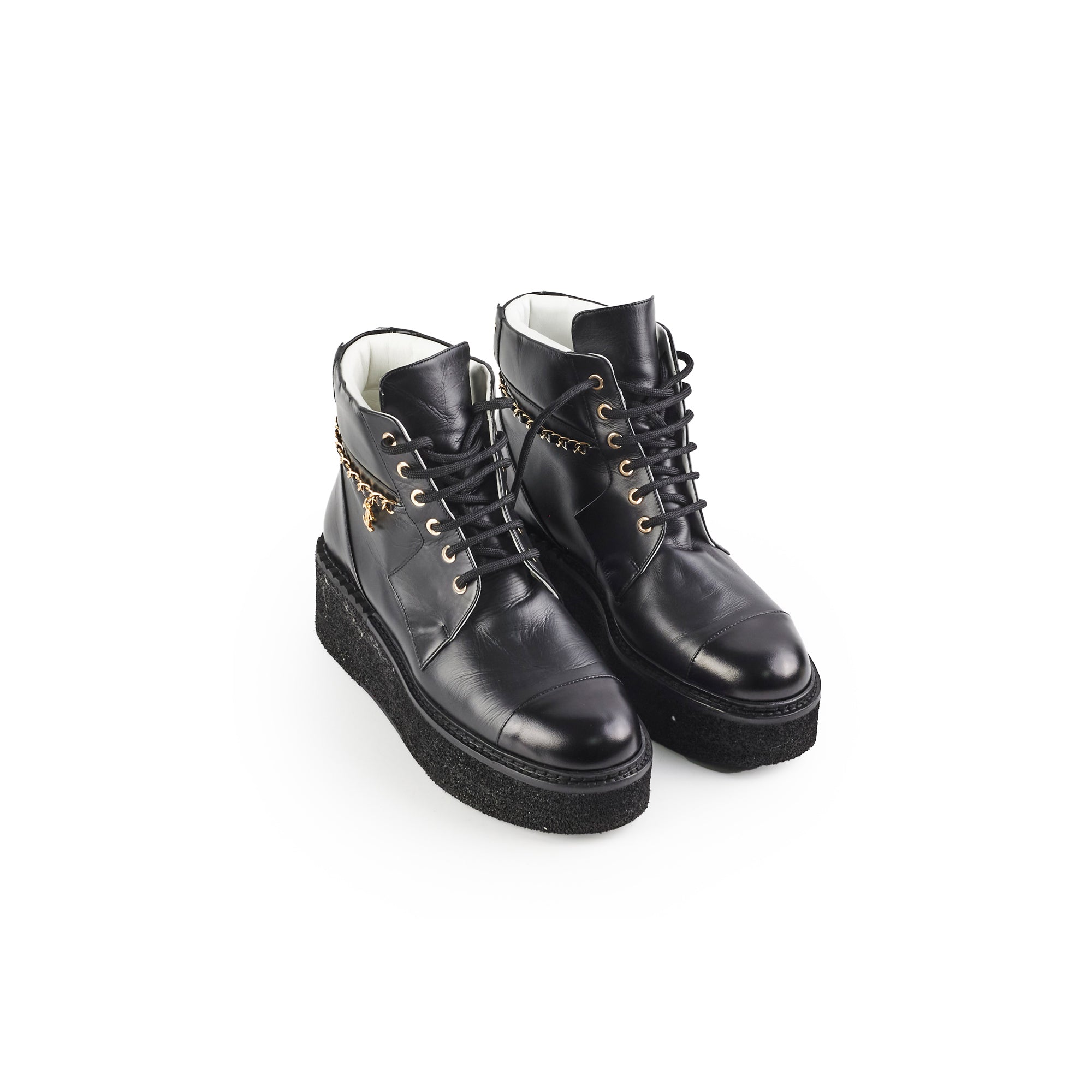 Chanel 2022-2023 Fall Winter Leather Boots Women's Size 40 (US 9) - Fashionable Knee-High Boots for Office, Party & Winter Outfits
