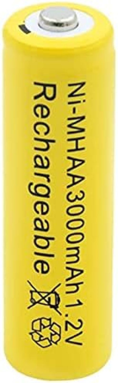 High Performance 3000mAh Ni-MH AA Rechargeable Batteries (2-Pack, 1.2V) - Perfect for Digital Cameras, Wireless Keyboards & Emergency Flashlights