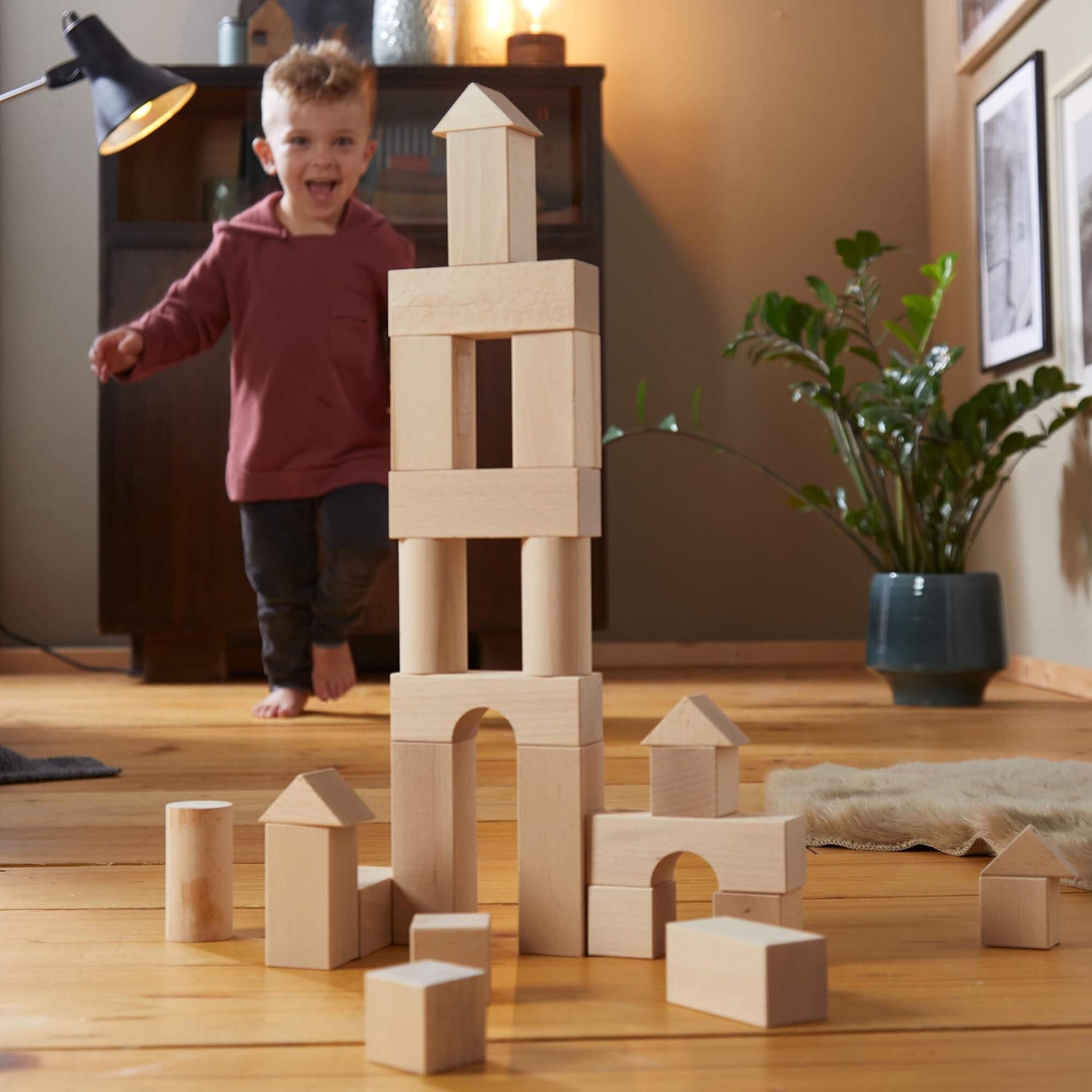 HABA Large Basic Building Blocks Starter Set - 80 Piece Educational Construction Toy for Kids Ages 3+ | STEM Learning, Creative Play & Early Childhood Development | Perfect for Preschool, Daycare & Home Playrooms