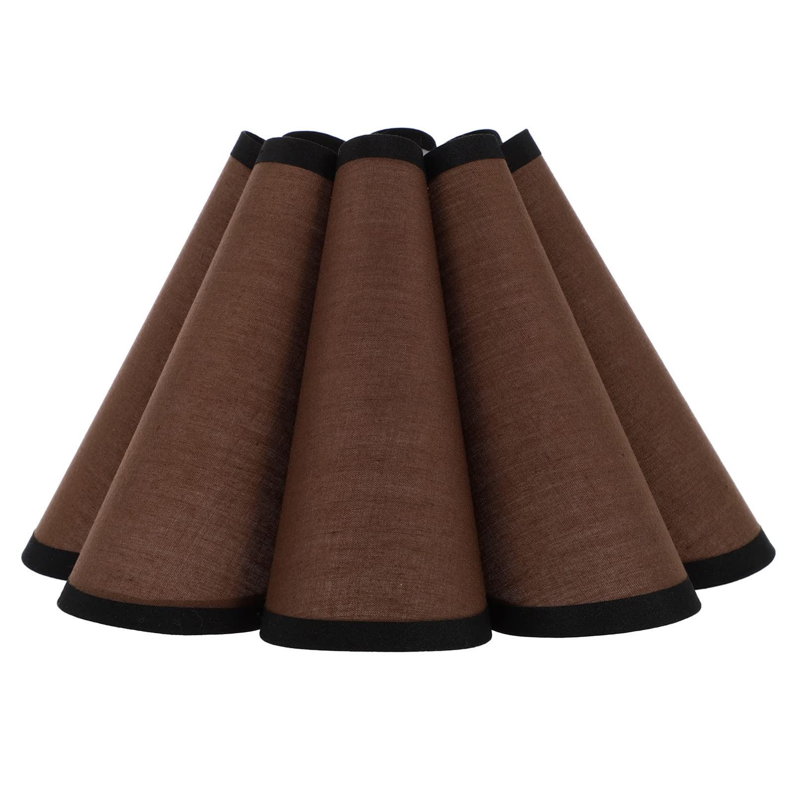 1Pc Petal Pleated Lampshade - Cloth Pendant Lamp Cover Replacement Shade for Chandelier & Table Lamp - Floral Decorative Home Lighting Accessory (Coffee Color) | Perfect for Living Room, Bedroom & Dining Room Decor