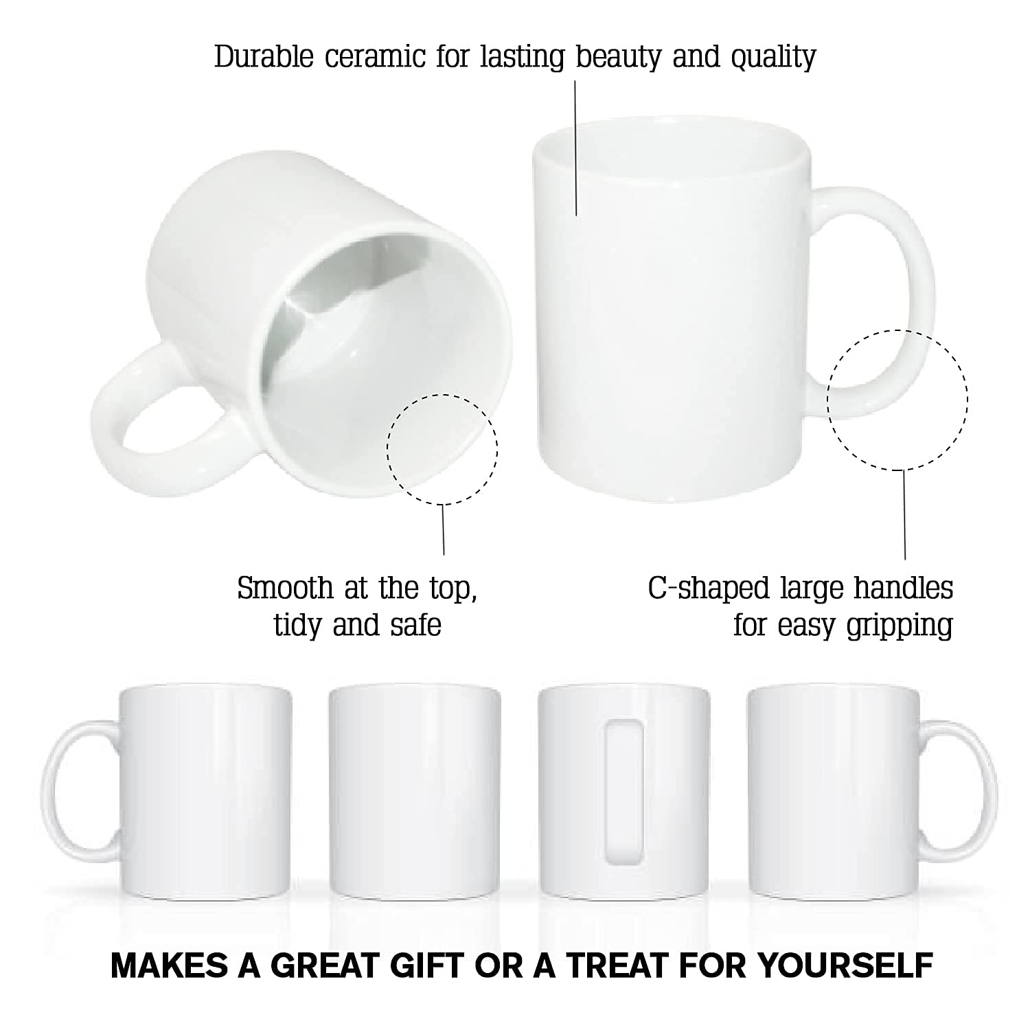 15Oz Inspire Coffee Mug - Swedish Fika Design for Relaxation & Motivation - Encouragement & Empowerment Reminder - Perfect for Morning Coffee & Slow Living Moments