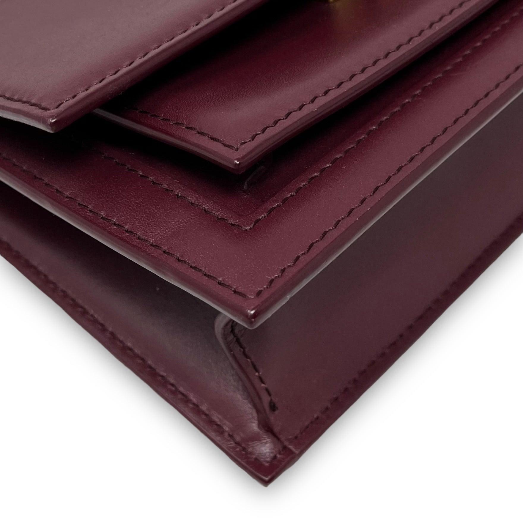 Balenciaga Burgundy Sharp XS Crossbody Bag - Stylish & Compact Luxury Handbag for Women | Perfect for Parties, Date Nights & Everyday Use