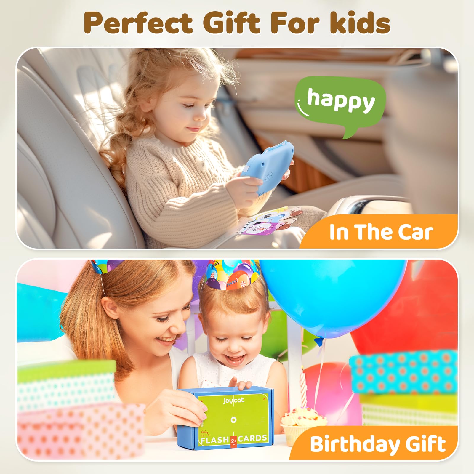 JoyCat Talking Flash Cards for Toddlers 1-5 Years - 224 Sight Words with Clear Pronunciation & Durable Thick Cards - Speech Therapy & Early Learning Educational Toys - Perfect for Home, Preschool & Travel Playtime