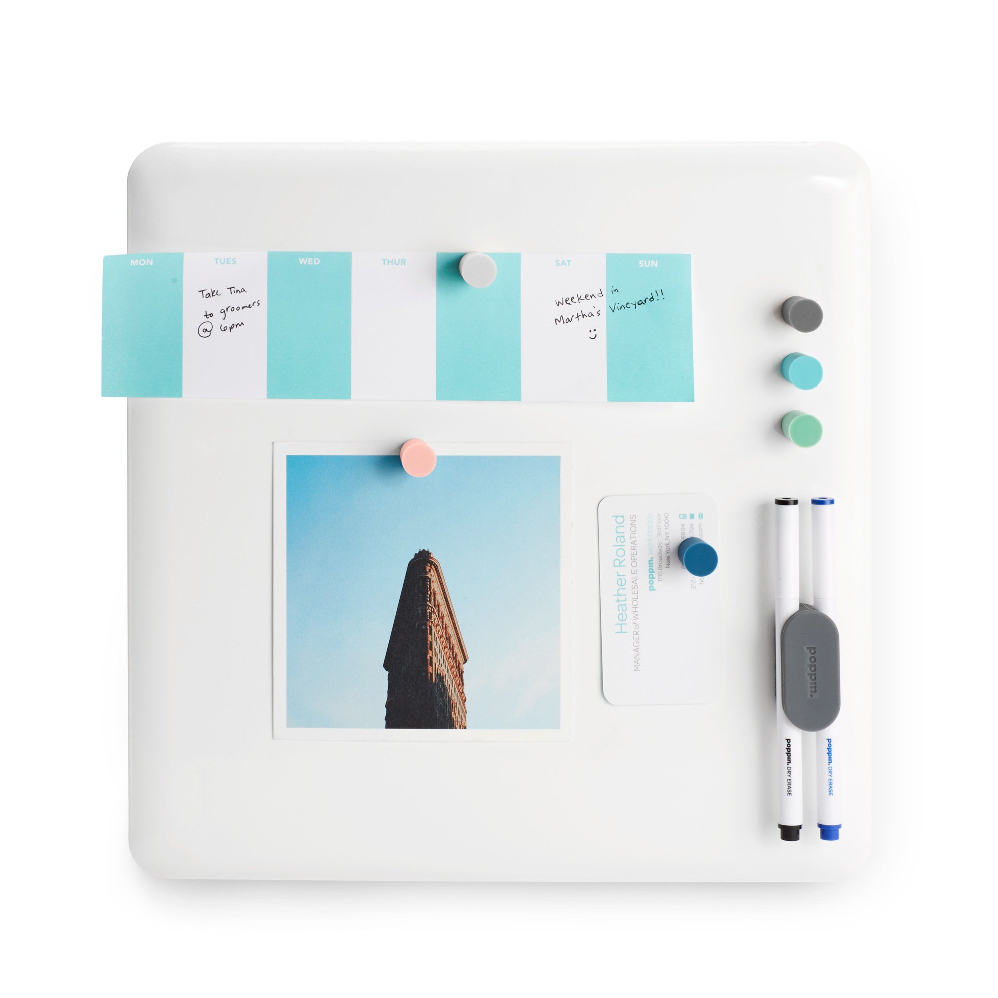 White Magnetic Dry Erase Board - 12