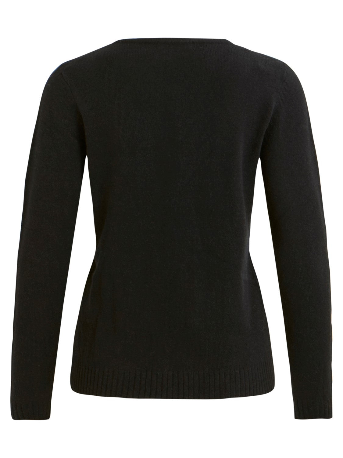 MIELA Women's V-Neck Jumper Sweater - Soft Knit Pullover for Fall & Winter - Perfect for Office, Casual Wear & Layering (Black)