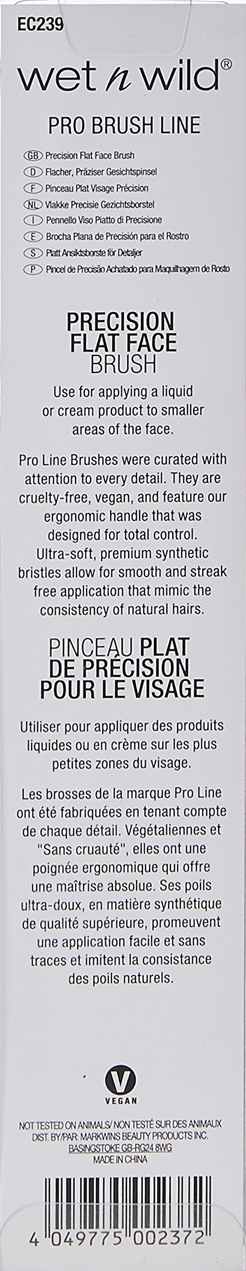 Wet n Wild Proline Makeup Brush - Precision Flat Face Brush for Liquid, Cream & Powder Cosmetics (7g) | Perfect for Foundation, Contouring & Blending | Professional Makeup Artist Essential