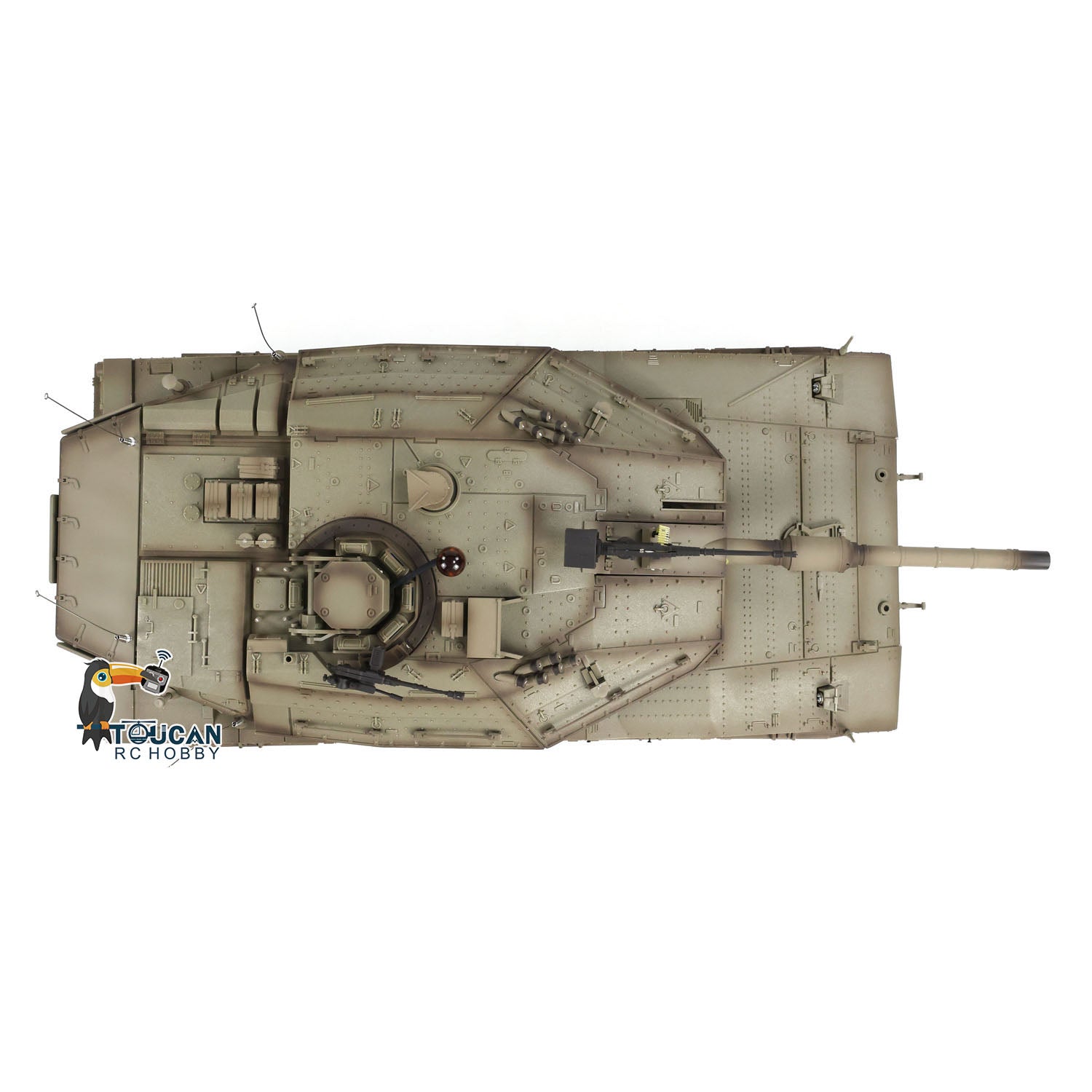 Heng Long 1/16 Scale RC Tank IDF Merkava MK IV - Metal Gearbox, 360° Rotating Barrel & Recoil - Remote Control Military Tank Model for Collectors & Battle Simulation