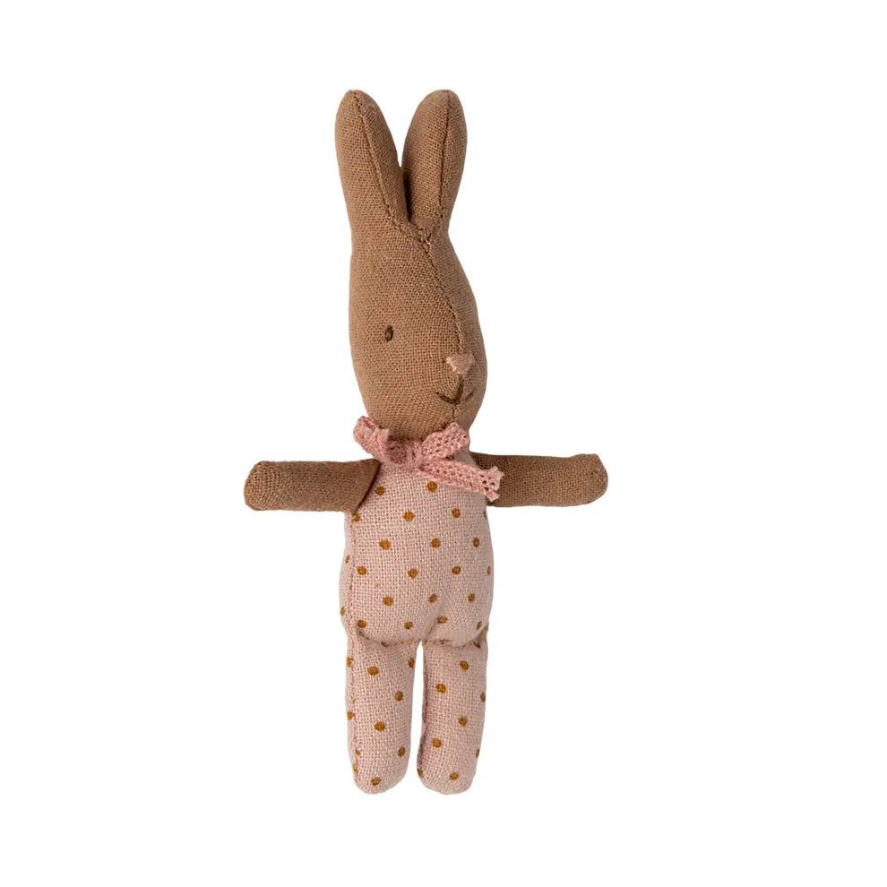 Maileg Baby Rabbit Plush Toy with Polka Dots - Soft Stuffed Animal for Kids, Nursery Decor & Gift for Baby Showers