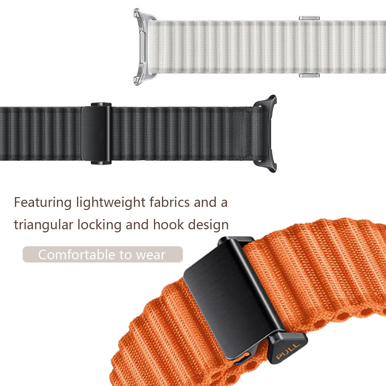 VeveXiao Quick-Release Nylon Sports Strap for Samsung Galaxy Watch 7 Ultra & Watch Ultra - Durable Trail Band Replacement for Men & Women | Perfect for Hiking, Running & Outdoor Adventures