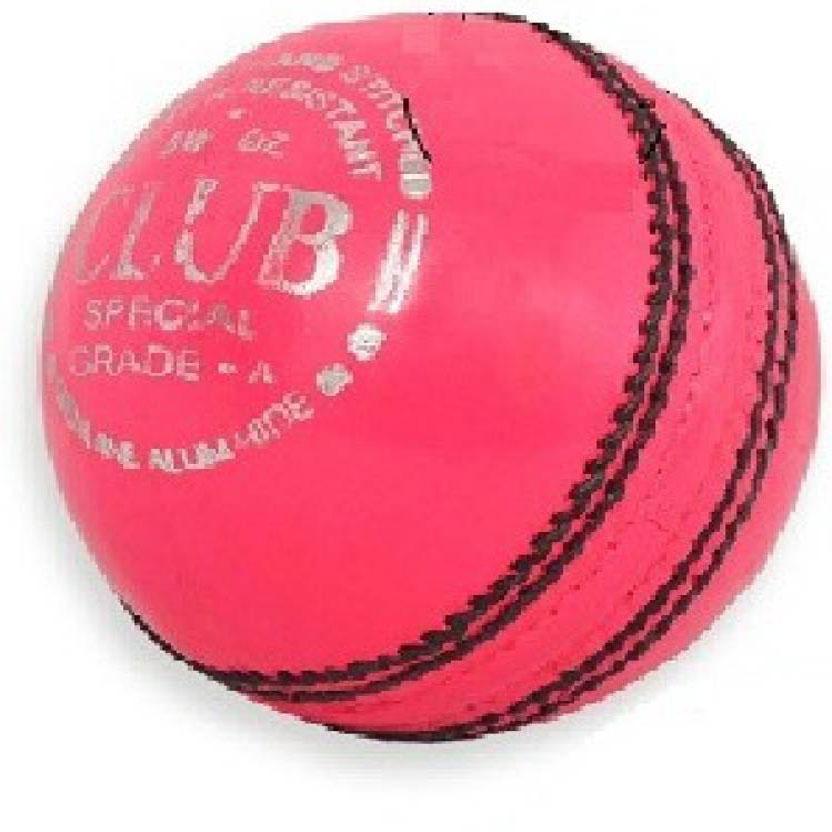 Premium SG Club Cricket Ball Pink - High-Quality Leather for Practice & Matches - Perfect for Cricket Training, Games & Outdoor Sports