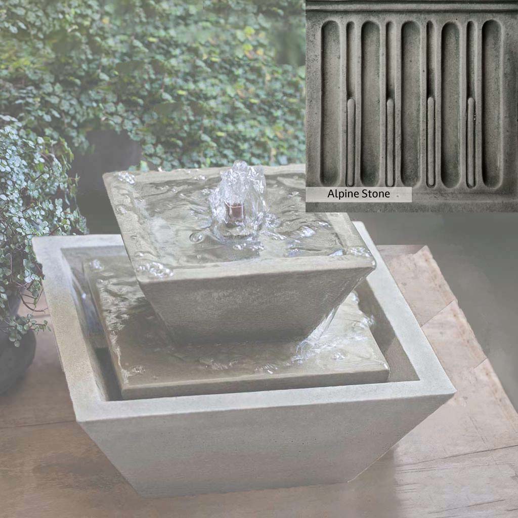 Campania International M Series Kenzo Outdoor Water Fountain - Elegant Garden Decor for Patio, Yard, and Landscape Design