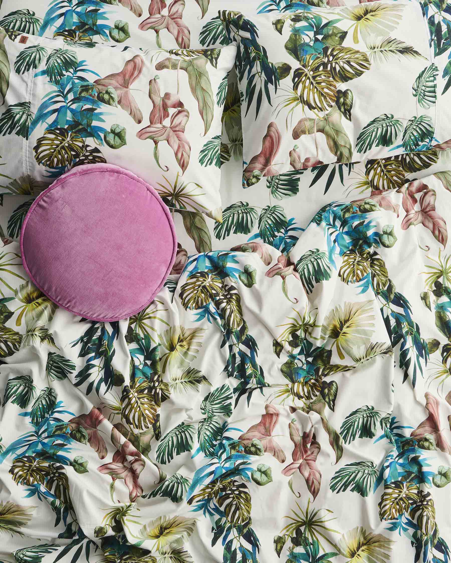 Organic Cotton Quilt Cover Set - Soft & Breathable Foliage Print Bedding - Perfect for Master Bedroom, Guest Room & Dorm Decor (Queen/King Size)