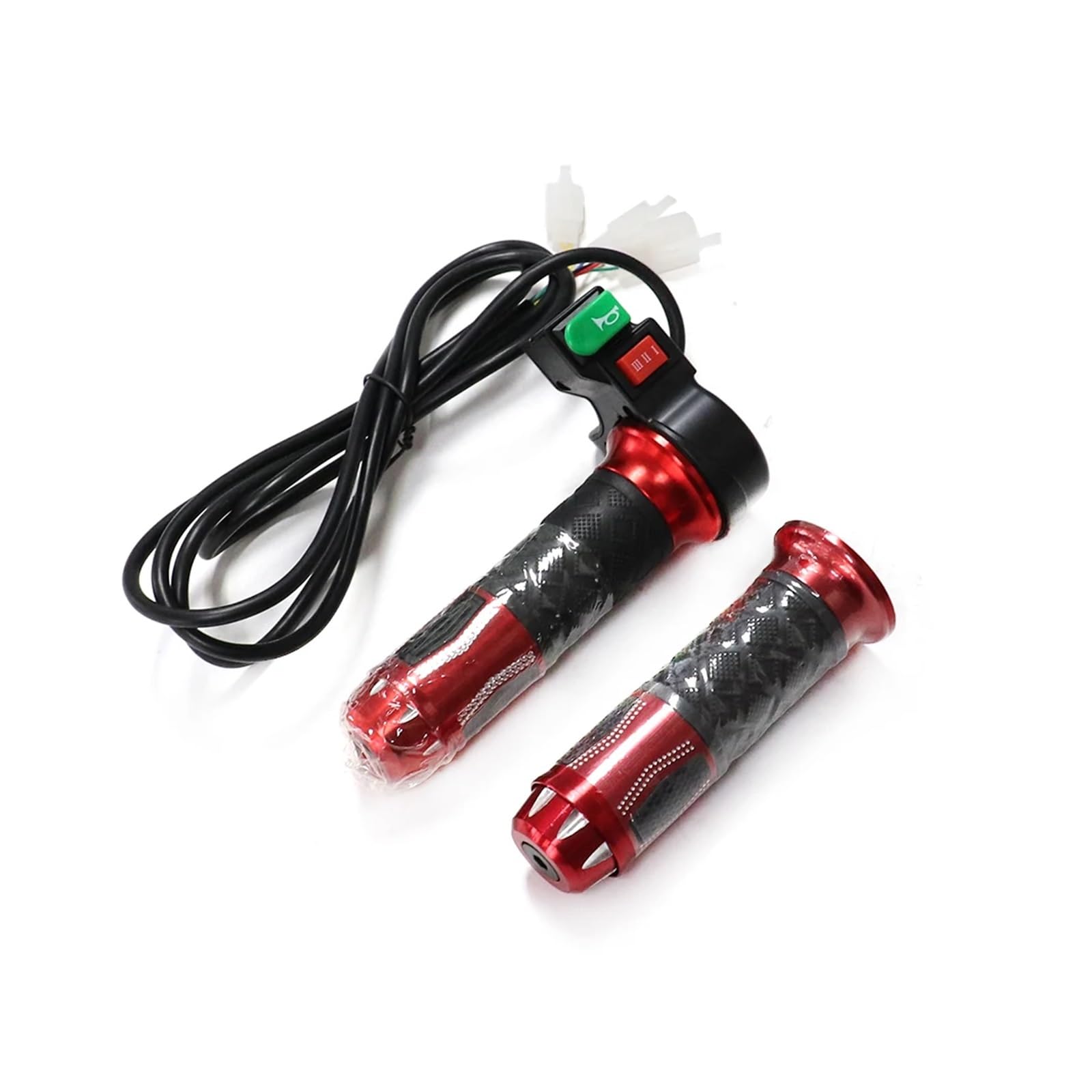 Universal 3-Speed Throttle Handle with Horn - 60V Electric Scooter Upgrade Kit (Silver) | Compatible with E-Bikes & Electric Scooters | Perfect for Commuting & Urban Riding