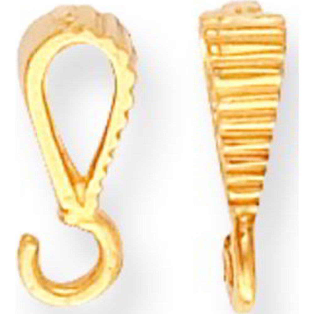 14K Gold Bail with Ring for Jewelry Making - Premium DIY Pendant Connector for Necklaces, Bracelets & Earrings - Perfect for Crafting, Gifts & Custom Designs