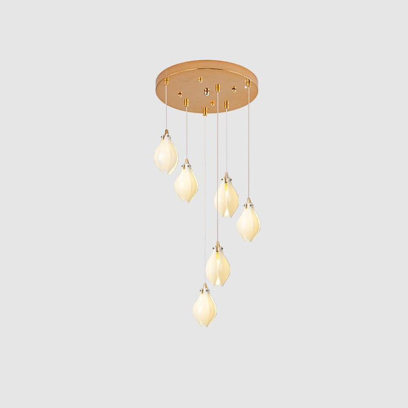 Celeste Flora Pendant Light - Modern Floral Glass Ceiling Lamp for Dining Room, Kitchen Island, Bedroom & Living Room Decor