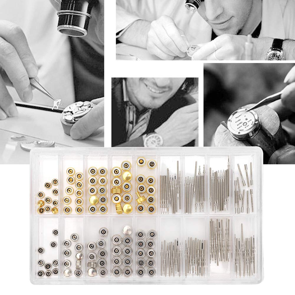 Professional Watch Crown Tool Set - Watch Stem Extender & Replacement Parts Kit with Storage Box | Watch Repair Accessories for Band Replacement & Maintenance | Perfect for Watchmakers, DIY Enthusiasts & Jewelry Repair Shops