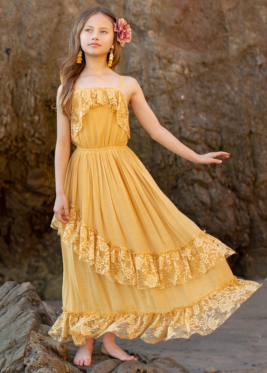 Buttercup Siti Dress - Floral Summer Maxi Dress for Women, Boho Chic Beach Wedding Guest Dress, Perfect for Vacations & Outdoor Parties