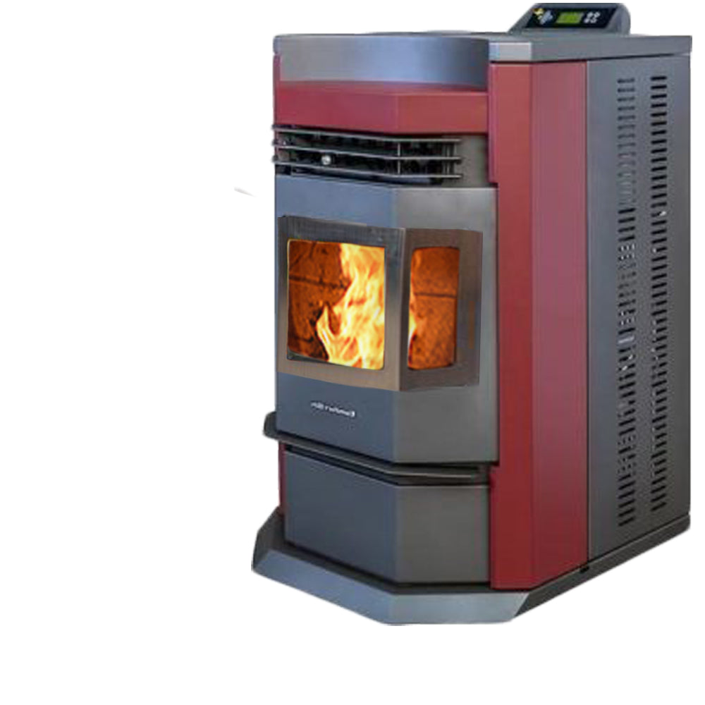 ComfortBilt HP22 N SS High-Efficiency Pellet Stove in Burgundy - Perfect for Home Heating & Cozy Winter Nights
