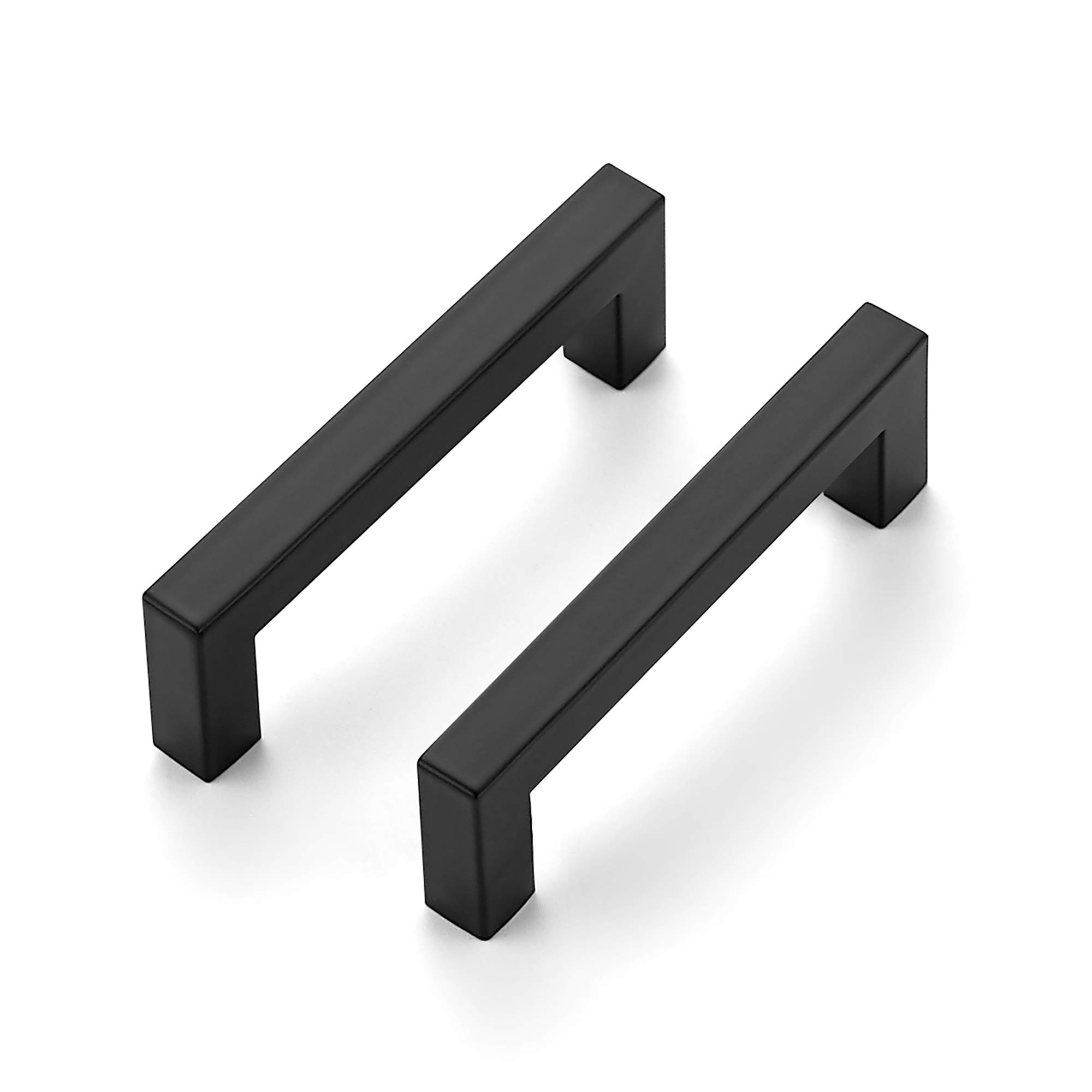 Ravinte 55 Pack 3-3/4 Inch Matte Black Square Cabinet Handles & Drawer Pulls - Durable Kitchen Cabinet Hardware for Modern Home & Office Renovation