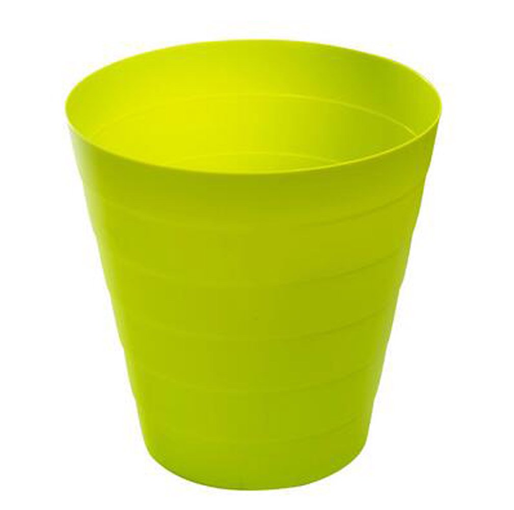 MYtodo 3-Piece Creative Open-Top Waste Baskets for Living Room, Kitchen & Bedroom - Large Paper Trash Can Set in Green | Perfect for Home, Office & Dorm Organization