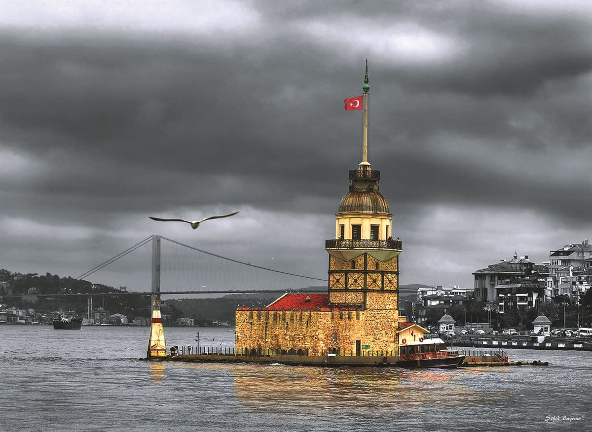 1000 Piece Jigsaw Puzzle - Anatolian Maiden's Tower Nostalgia Puzzle #3167 | Premium Quality Puzzle for Adults & Teens | Perfect for Family Game Night, Stress Relief & Home Decor