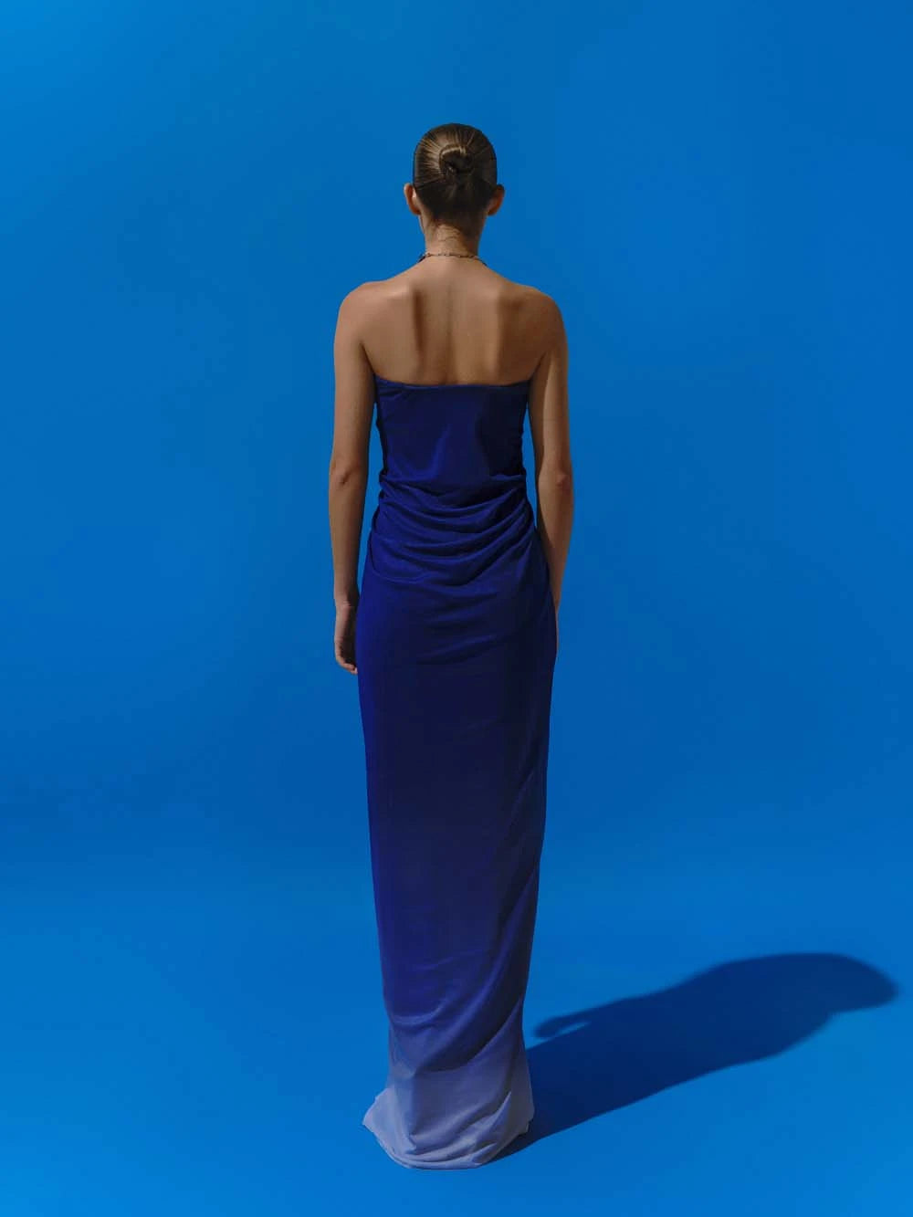 Lena Women's Maxi Dress in Opal Blue - Elegant Long Sleeve Flowy Summer Dress for Beach, Party & Casual Wear