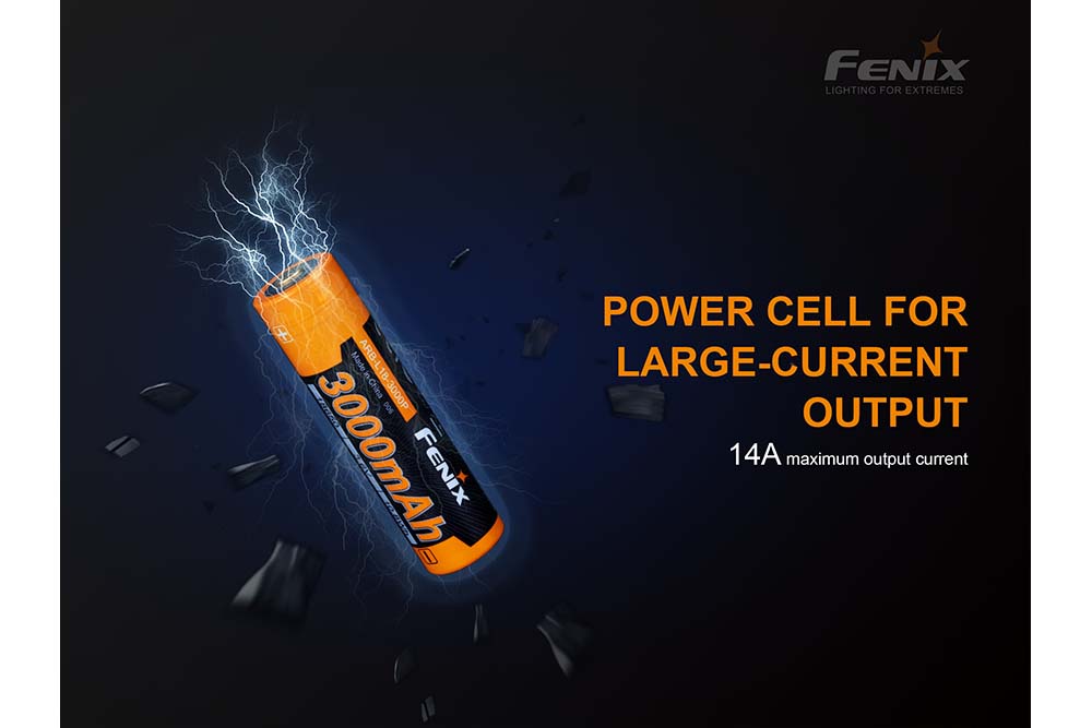 Fenix ARB L18 3000P Rechargeable Lithium-ion Battery for Flashlights, Headlamps & Outdoor Gear - Perfect for Camping, Hiking & Emergency Preparedness