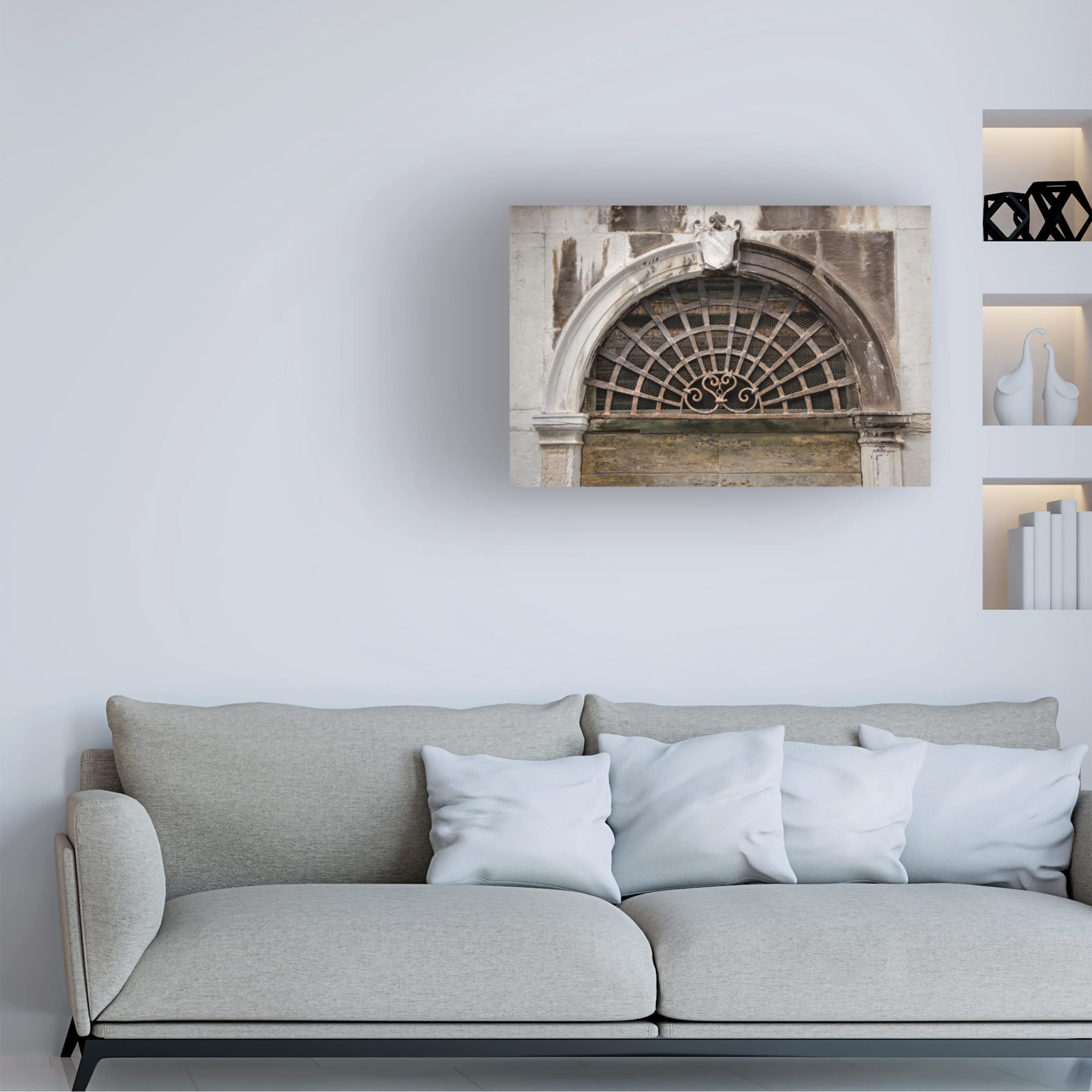 Trademark Fine Art 'Windows and Doors of Venice XI' Canvas Wall Art by Laura DeNardo - Venetian Landscape Painting for Living Room, Bedroom & Office Decor