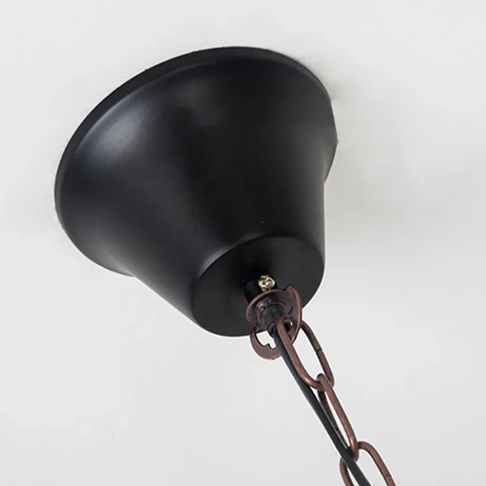 Vintage Dark Wood Pendant Light - Industrial Rustic Ceiling Fixture for Restaurants, Cafes, Bars & Kitchen Island Lighting
