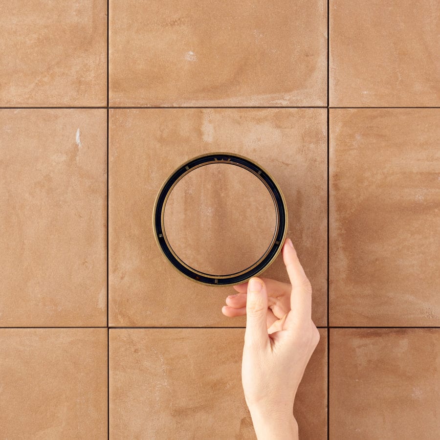 Antique Brass Round Tile Insert Floor Waste Drain - Perfect for Bathroom, Shower, and Kitchen Renovations