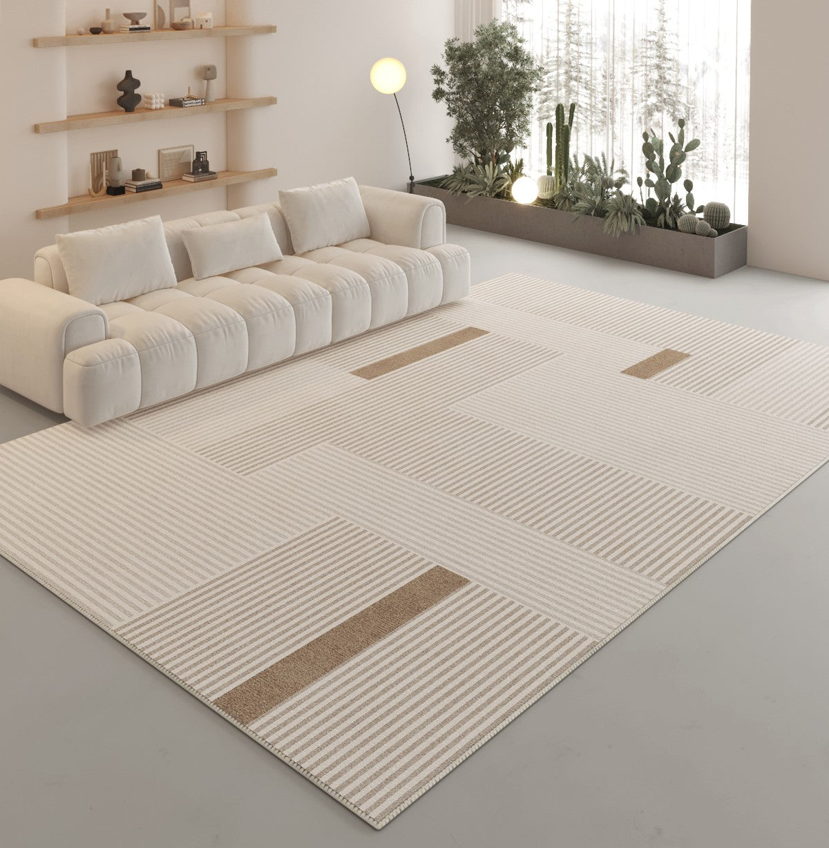 Modern Abstract Geometric Area Rugs - Non-Slip Contemporary Floor Carpet for Living Room, Bedroom & Dining Room - Soft Home Decor Accent Rug for Indoor Spaces