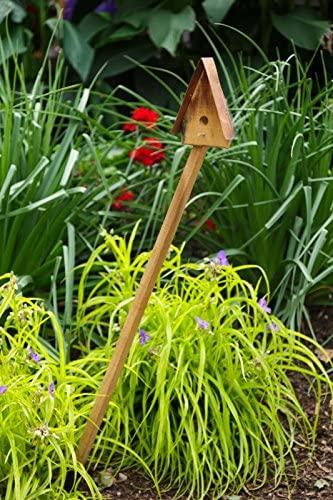 A & L Furniture Blue Mountain Lil Sapling Decorative Birdhouse - Handcrafted Wooden Bird House for Garden, Patio, and Outdoor Decor - Perfect Gift for Bird Lovers