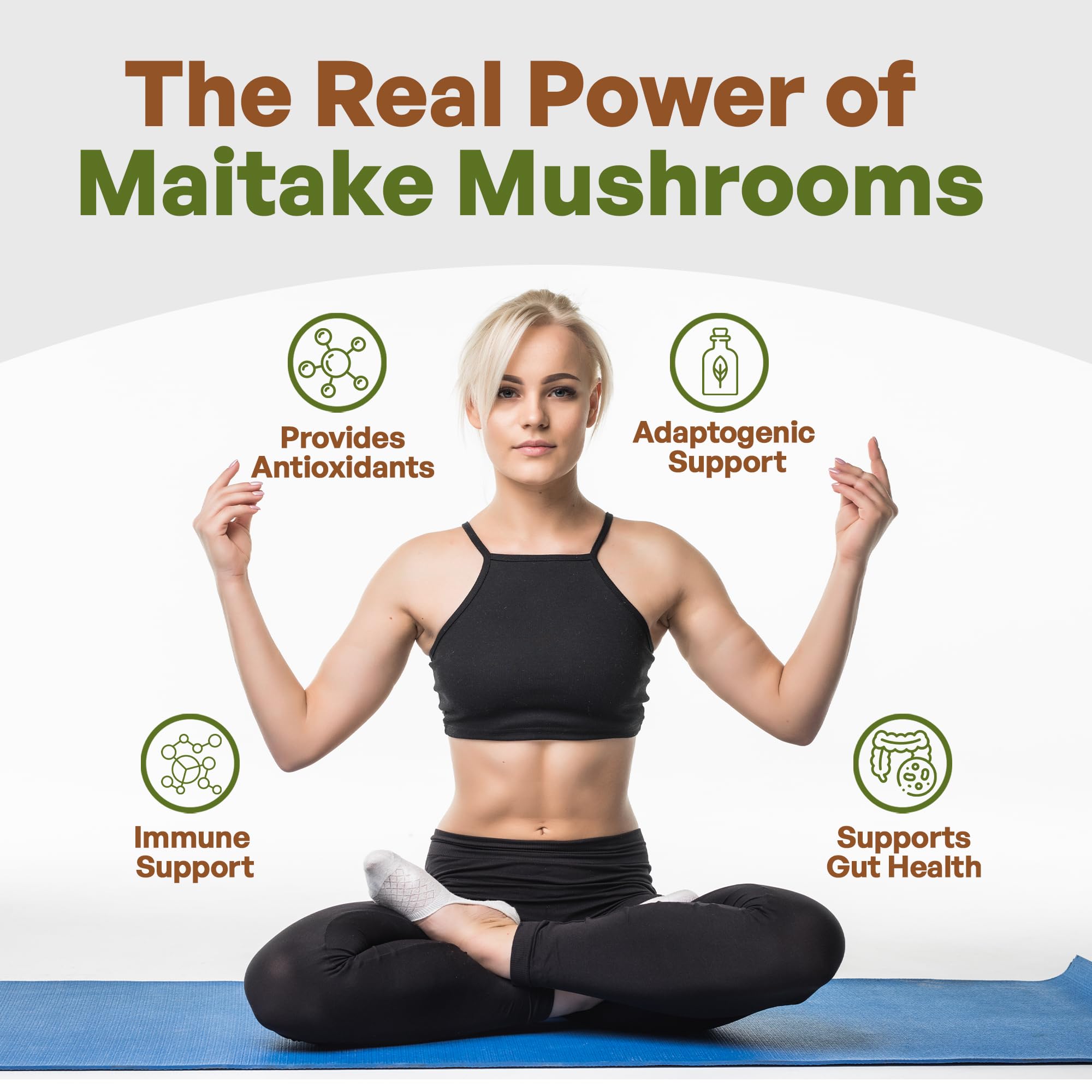 Organic Maitake Mushroom Extract Powder 8 oz | 10:1 Potent Extract | 30% Polysaccharides Supplement | Immune Support & Wellness | King of Mushrooms for Tea, Smoothies & Cooking