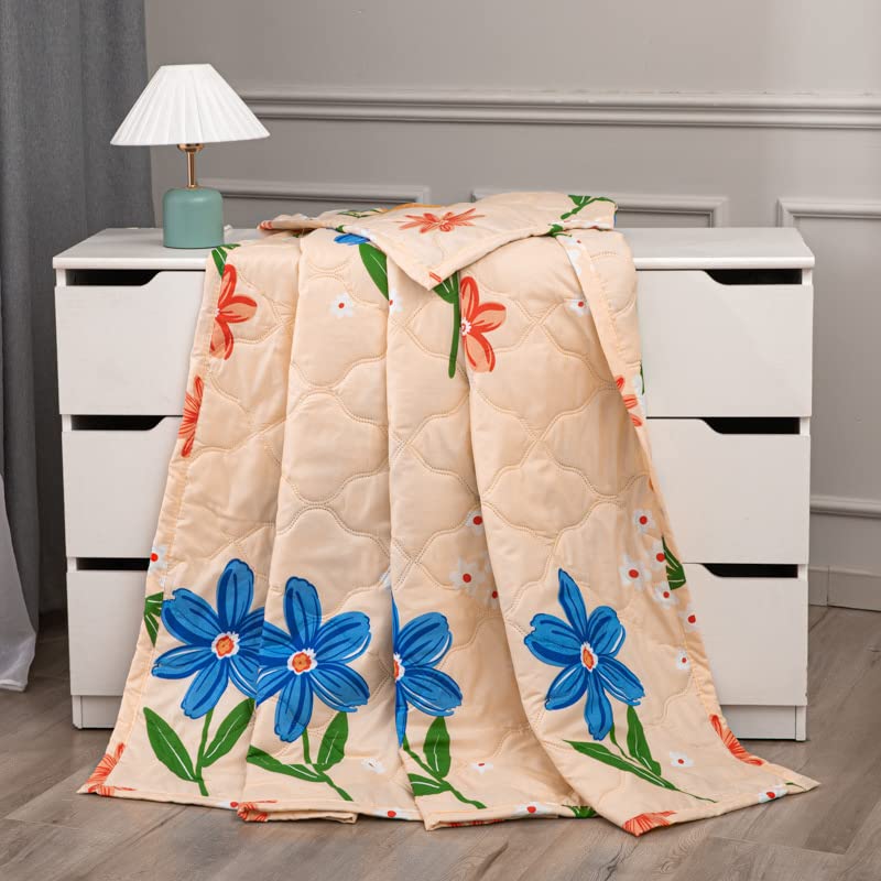 YHWW Summer Quilt Set - Lightweight Fashion Print Quilting Blanket for Spring & Summer, Ultra Soft & Comfortable Double-Sized Bedding (180x200cm/71x78inch) - Perfect for Adults & Kids, Machine Washable - Ideal for Home, Bedroom, Guest Room & Travel Use