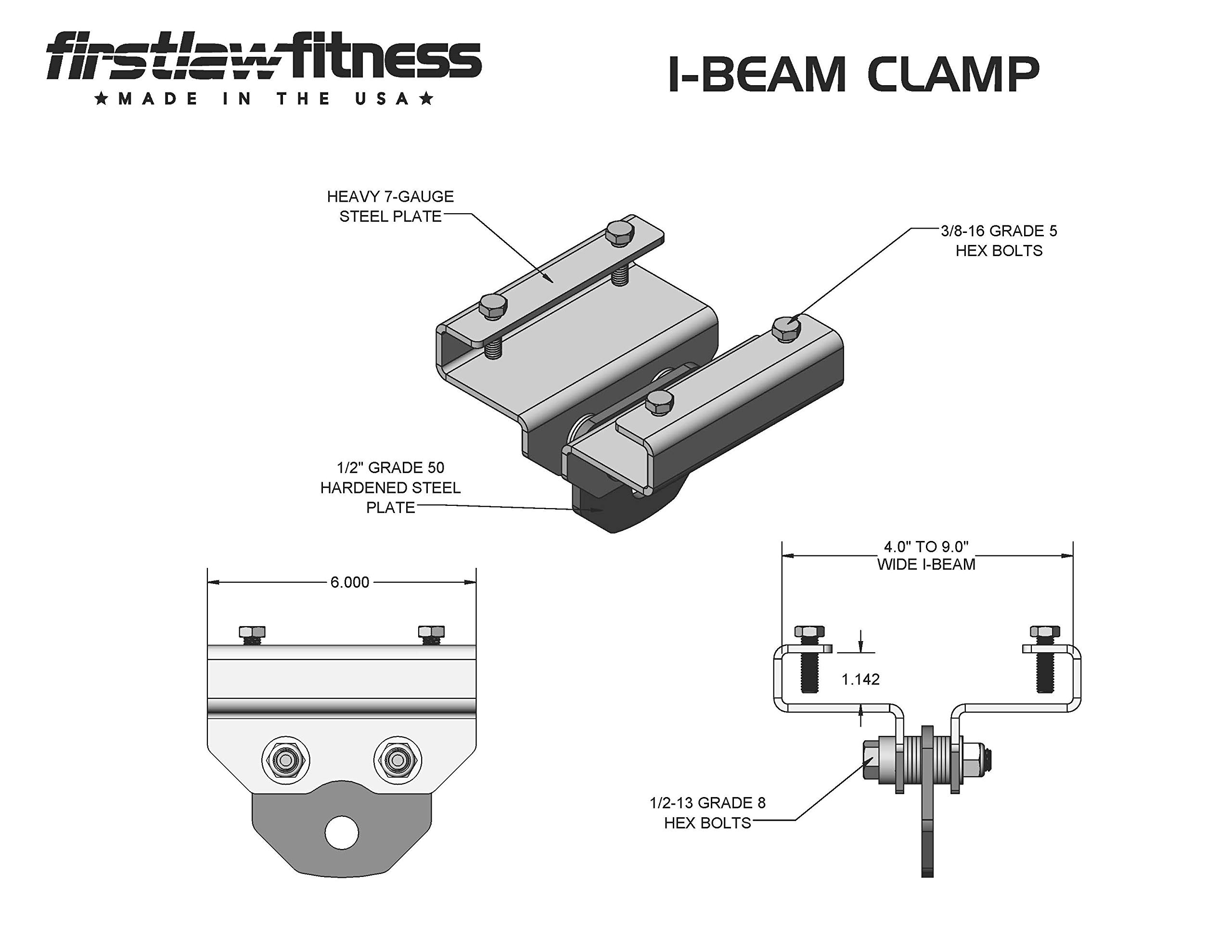 Heavy Duty 1000 LBS Capacity I-Beam Clamp for 9.25