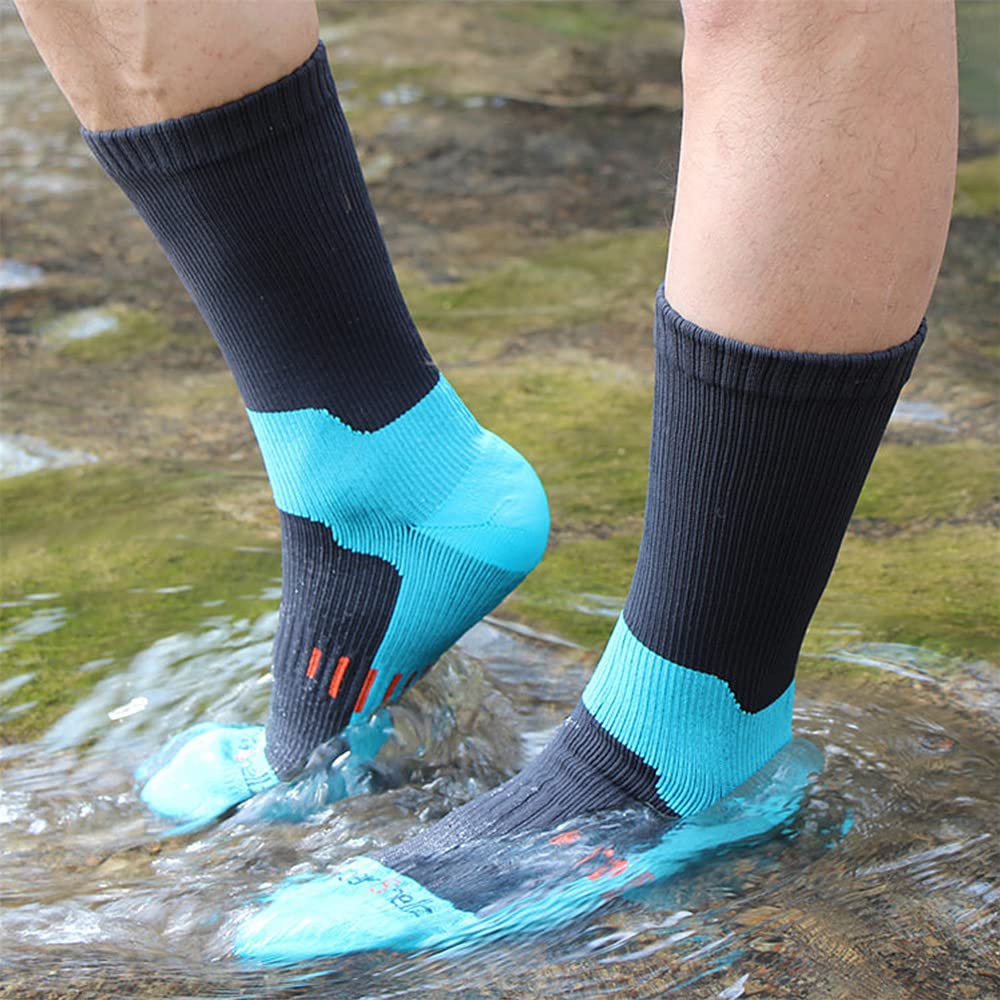 Waterproof Breathable Sports Socks for Men & Women - Moisture Wicking Athletic Hiking Socks for Cycling, Running, Skiing, Fishing - Durable Outdoor Workout Socks for All-Day Comfort