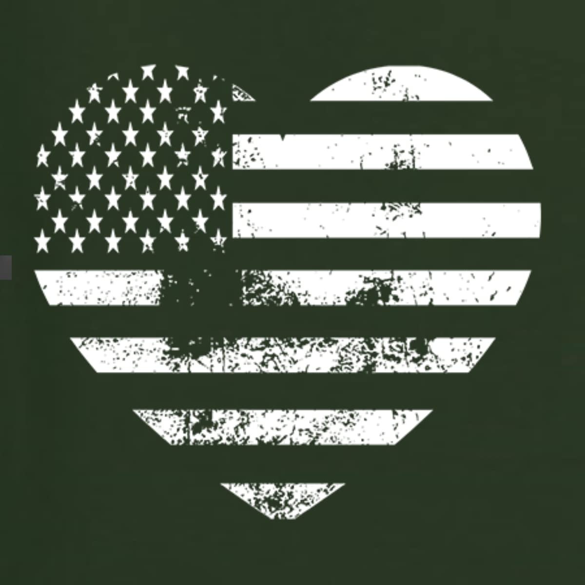 Wild Bobby USA Flag Heart Patriotic Men's Graphic T-Shirt - American Pride Tee for 4th of July, Veterans Day & Casual Wear