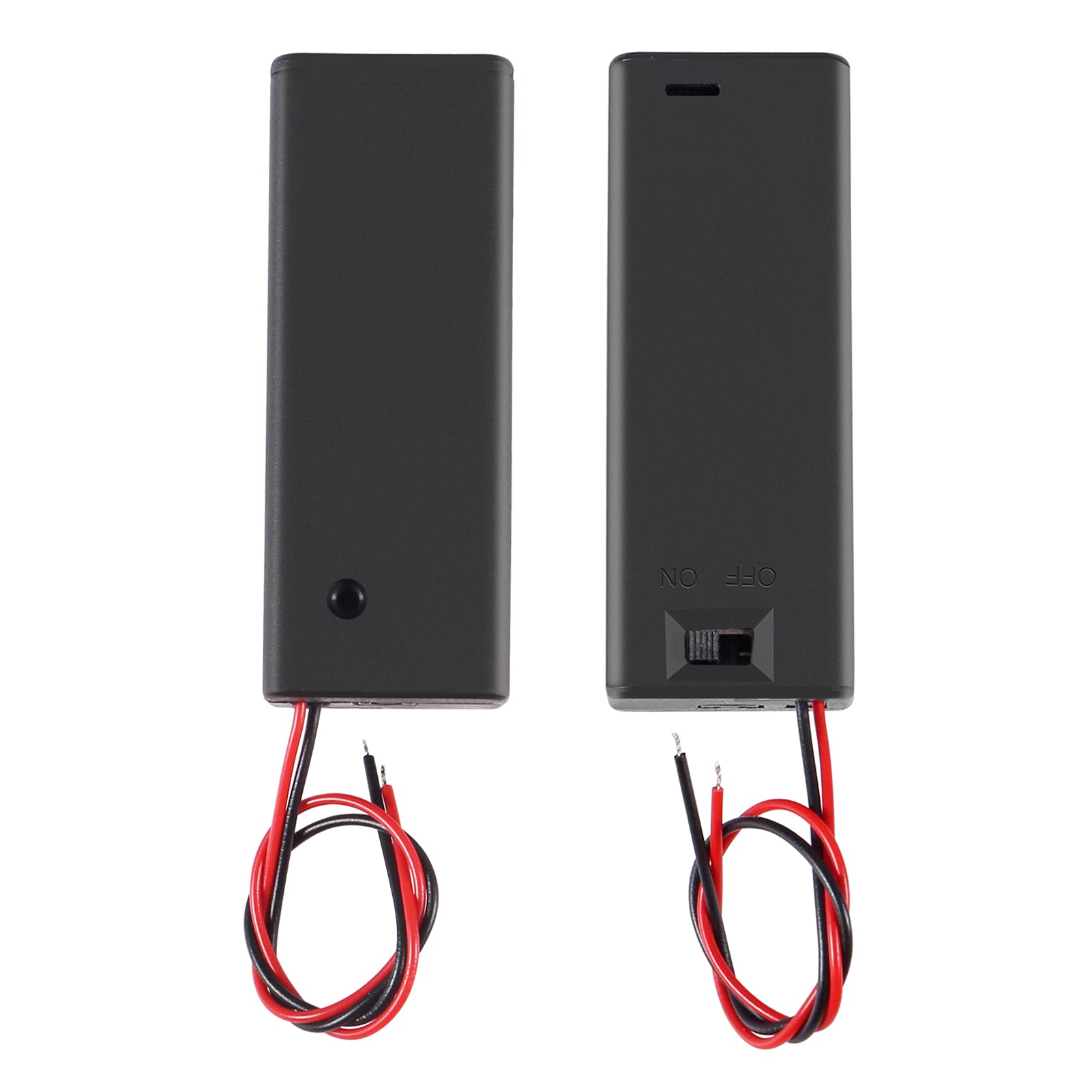 Durable AA Battery Holders with ON/OFF Switch, Lead Wires & Screw Cap Case - 1AA, 2AA, 3AA, 4AA Battery Box (6-Pack) - Perfect for DIY Electronics, Robotics, Flashlights & Science Projects