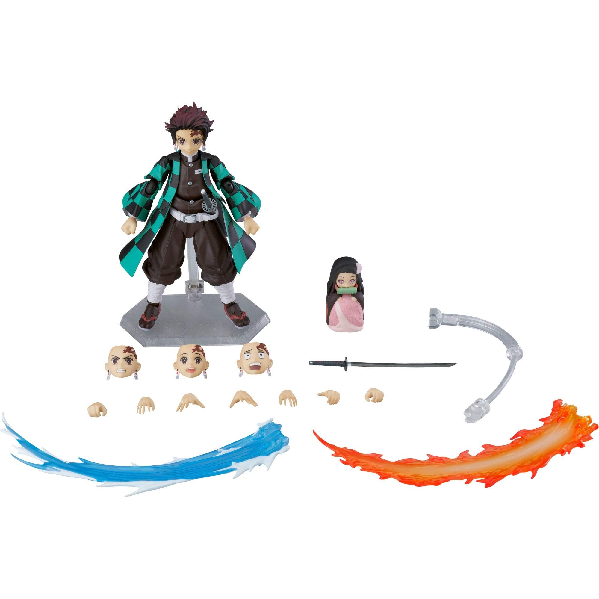 Max Factory Demon Slayer Tanjiro Kamado Deluxe Figma Action Figure - Anime Collectible Toy for Fans & Gift - Perfect for Display, Cosplay & Roleplay