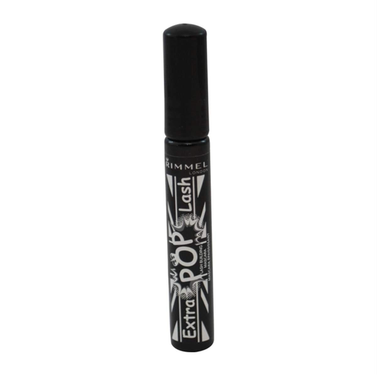 Rimmel London Extra Pop Lash Mascara - Black Volumizing & Lengthening Mascara (8ml) for Dramatic Eye Makeup - Perfect for Day to Night Looks, Parties & Special Occasions