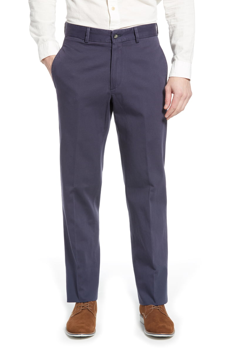 Charleston Khakis Men's Fine Line Stretch Twill Flat Front Pants - Regular Rise Comfort Fit for Office & Casual Wear